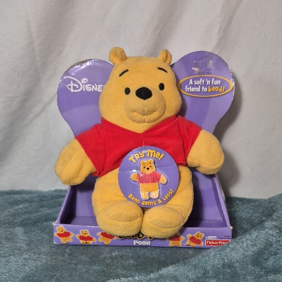 Disney Other - Vintage Disney Winnie the Pooh Plush - Yellow and Red